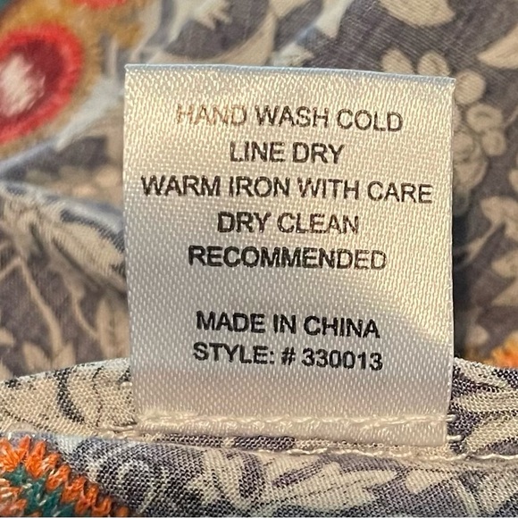 Ivy Jane Embroidered Tunic Blue White Orange Size XS - Picture 11 of 11